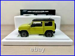 118 AUTOART Suzuki Jimny Jb64 Lhd 2018 Kinetic Yellow Black Pearl AA78501 Model