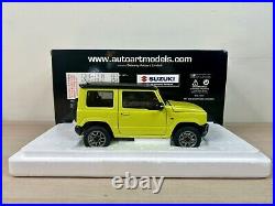 118 AUTOART Suzuki Jimny Jb64 Lhd 2018 Kinetic Yellow Black Pearl AA78501 Model