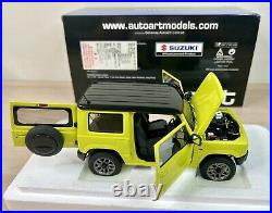 118 AUTOART Suzuki Jimny Jb64 Lhd 2018 Kinetic Yellow Black Pearl AA78501 Model