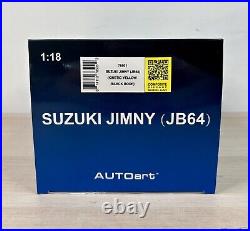 118 AUTOART Suzuki Jimny Jb64 Lhd 2018 Kinetic Yellow Black Pearl AA78501 Model