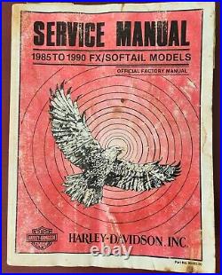 1985 to 1990 Harley Davidson FX/Softail Models, Official Factory Service Manual