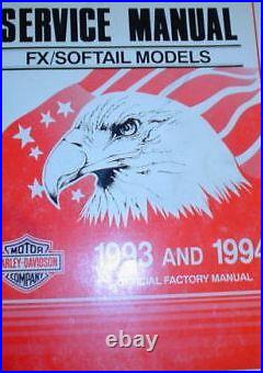 1993 1994 FX HARLEY DAVIDSON SOFTAIL MODELS Service Shop Repair Manual OEM NEW