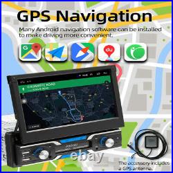 1DIN 7 Andriod 9.1 HD Flip Up Car Stereo MP5 Player GPS Navi Wifi USB Dash Kit