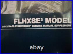 2012 Harley Davidson FLHXSE FLHXSE3 Models Service Shop Manual Supplement NEW