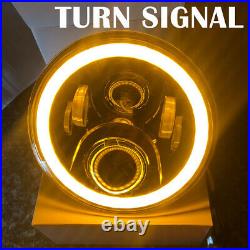 7'' Round LED DRL Headlight High&Low Beam Mounting Bracket Ring 4.5 Fog Lights