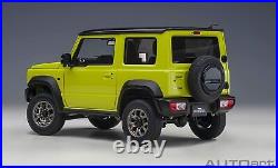 AUTOart 118 Suzuki Jimny Sheller JB74 Yellow / Black Roof model car 78506 New