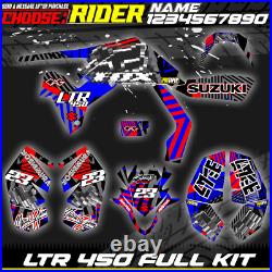 Compatible Suzuki LTR 450 Graphics Stickers Decals Full Kit ATV model SL-FG