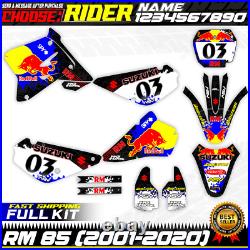 Compatible Suzuki RM 85 2001-2020 Kit Graphics Decals Stickers RM85 model SR-MAN