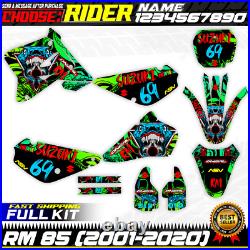 Compatible Suzuki RM 85 2001-2020 Kit Graphics Decals Stickers RM85 model SR-cob