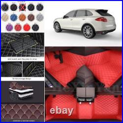 For Suzuki Custom Waterproof PU leather Car Floor Mats Cargo Liner Carpet Mats