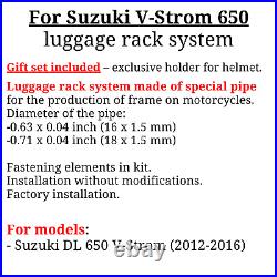 For Suzuki DL650 Rack luggage system DL 650 V-Strom Pannier racks for Monokey