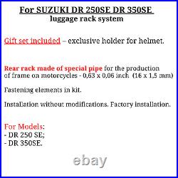 For Suzuki DR250SE luggage rack system DR350SE side carrier for cases Bag, Bonus