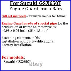 For Suzuki GSX650F engine guard crash bars GSX 650 F radiator guard, Bonus