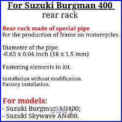 For Suzuki Skywave 400 Rear rack Suzuki Burgman 400 scooter Rear luggage rack