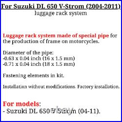 For Suzuki Vstrom 650 Luggage rack system DL650 V-Strom Pannier rack (2004-2011)
