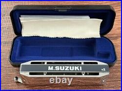 M. SUZUKI SCX-48 chromatic harmonica with hard case standard model used F/S Japan