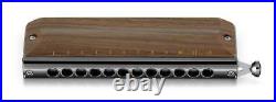 SUZUKI Chromatic Harmonica Gray Gore Series Wooden Cover Model G-48W from Japan