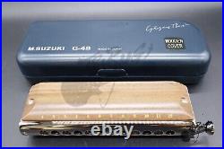 SUZUKI G-48W Chromatic Harmonica Gregoa Series Wooden Cover Model 3-Octave New