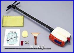 SUZUKI Shamisen Kaede MS-8 Japanese Musical Instrument Set String Pick Guide New