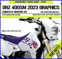 Suzuki Drz400 Sm Graphic Kit Decals Stickers Calcomanias Model 2023 White