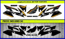 Suzuki Drz400sm Graphic Kit Decals Stickers Calcomanias Black Grey Model 2015