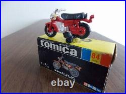 Tomy Tomica 84 Suzuki VanVan 90 Black Box 1/34 Vintage Japan Rare Toy Bike Model